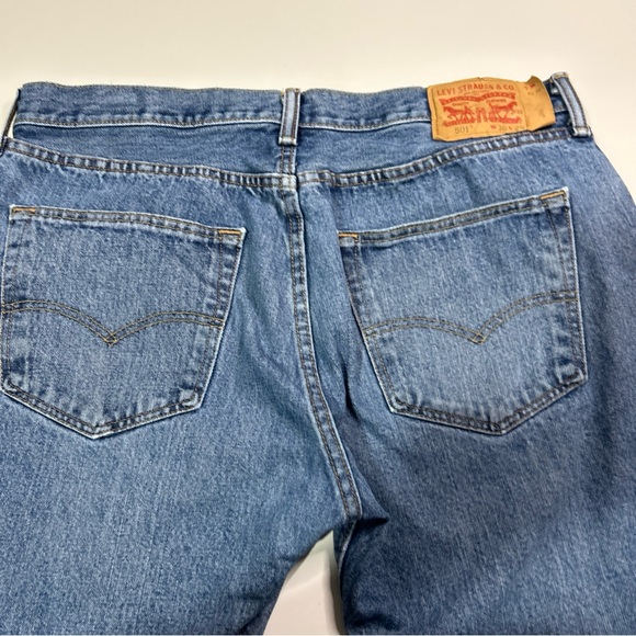 Levi’s 501 Blue Jeans Men’s 36/29 Cotton Button Fly Red Tab Straight Athleisure - Picture 7 of 16